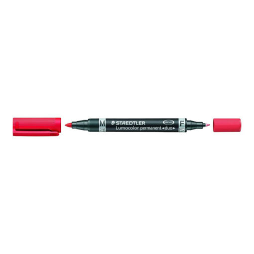 Picture of ST PERMANENT MARKER DUO RED